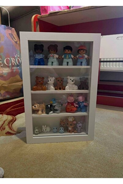 Home Küçük Araba Rafı Minyatür Anı Çerçevesi Raflı 30 X 20 Plastik Camlı Raf ...