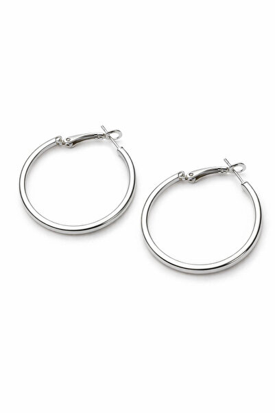 Leo'Stone أقراط نسائية فاخرة من الفولاذ بتصميم حلقة مربعة 4 سم