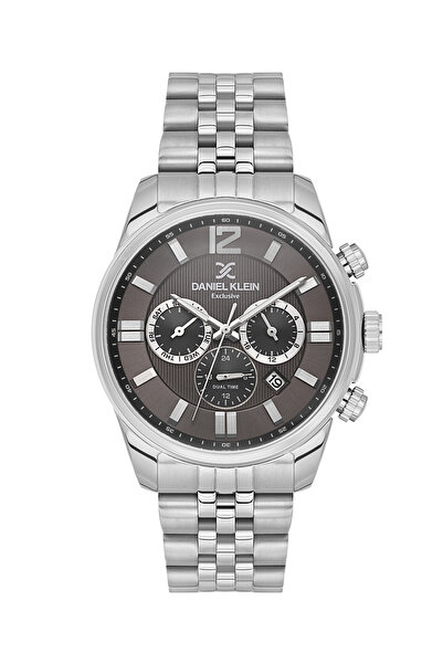 Daniel Klein ساعة رجالية فضية فاخرة من الفولاذ المقاوم للصدأ DK.6.14232-4