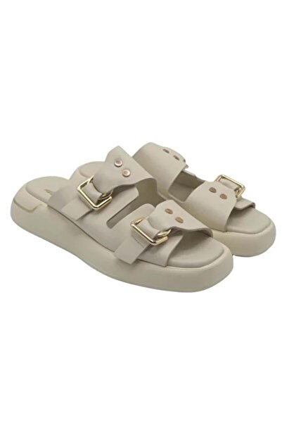 Venüs شبشب نسائي من الجلد الطبيعي من Rigitage باللون البيج