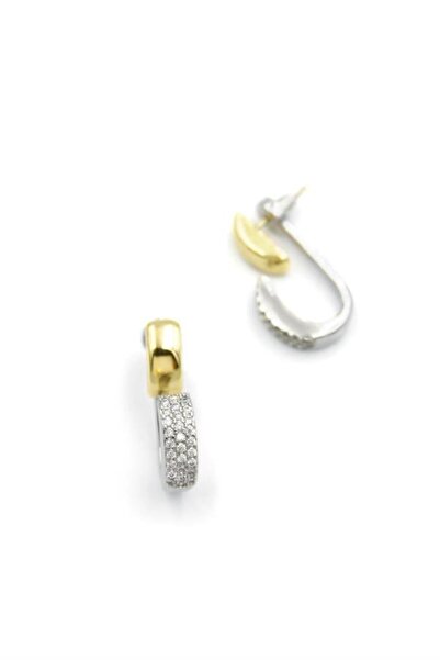 MENESSA حلق مرصع بالأحجار - ذهبي