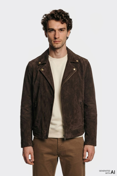 Elle Shoes Kahve Deri Erkek Ceket