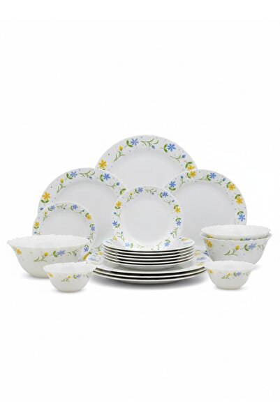 La Opala Classic 44 Pc Opalware Dinner Set — Twilight Bouquet