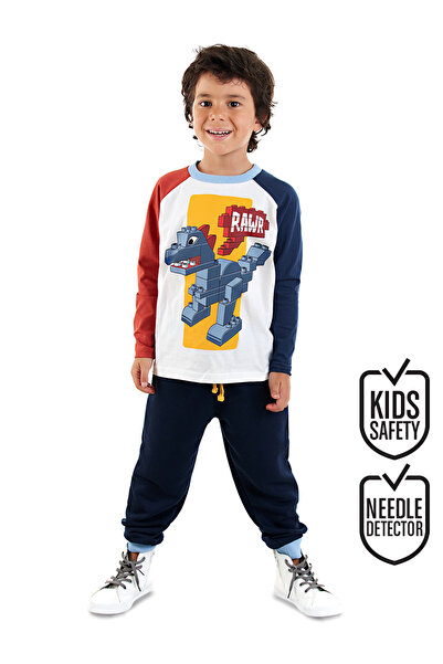 Denokids Bricks Dino Boy's T-Shirt Pants Set