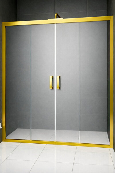 Durul Duşakabin Ön Cephe Altın 5mm Buzlu Yükseklik 190 Cm