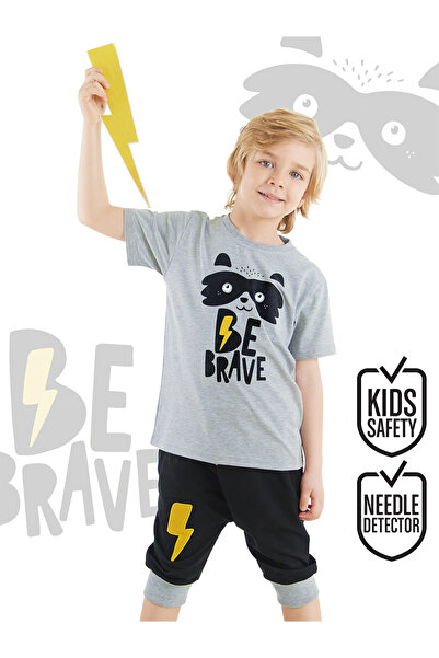 Denokids Boy's Summer Set - Raccoon T-shirt and Capri Shorts