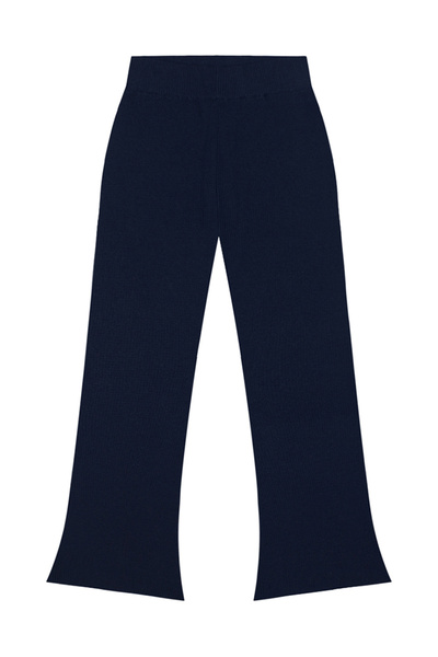 Antebies Navy Blue Elastic Waist Flared Knitwear Girls' Tights