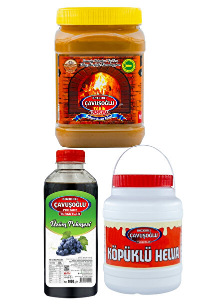 Bozkırlı Çavuşoğlu Odun Ateşinde Tahin Kepekli 930g Üzüm Pekmezi 1000g Köpükl...