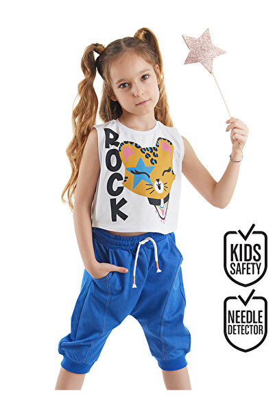 MSHB&G Set de tricou pentru fete Rocker Leo și pantaloni scurți Capri