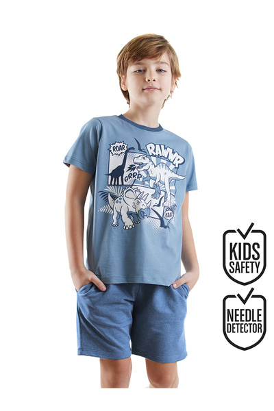 Denokids طقم شورت تي شيرت للأولاد من Dinolar