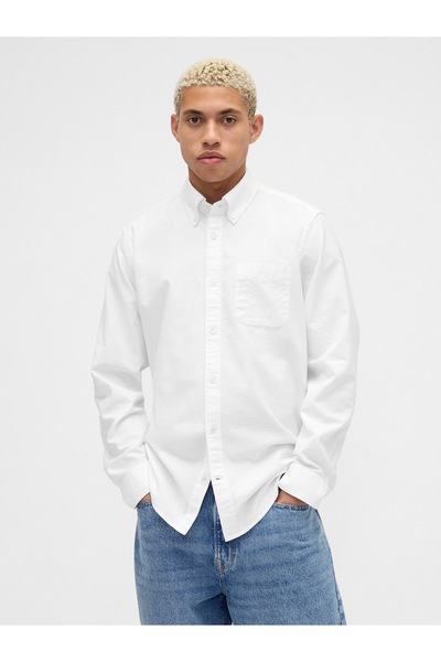 GAP Erkek Beyaz Oxford Gömlek
