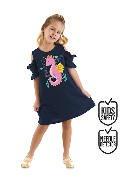 MSHB&G Καλοκαιρινό χτενισμένο βαμβακερό φόρεμα για κορίτσι με μοτίβο μονόκερο...