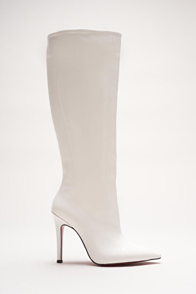 Ayakkabı Ateşi Дамски ботуши с остри върхове, без цип, с тънки токове, под ко...