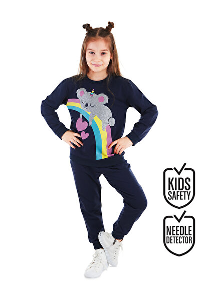 Denokids Lányos koala mintás csillogó téli tréningruha szett