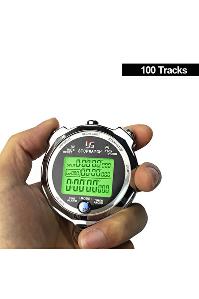 Choice مؤقت توقيت رقمي معدني مضيء احترافي بـ 100 مسار، بدقة 0.001 ثانية، 100/...