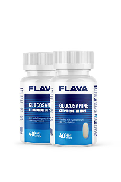 FLAVA Glucosamine Chondroitin Msm - 40 Tablet X 2 Adet