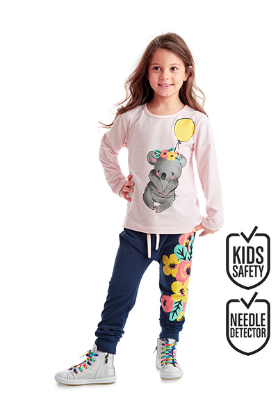 MSHB&G Set tricou și pantaloni pentru fete cu balon cu model Koala - Iarna