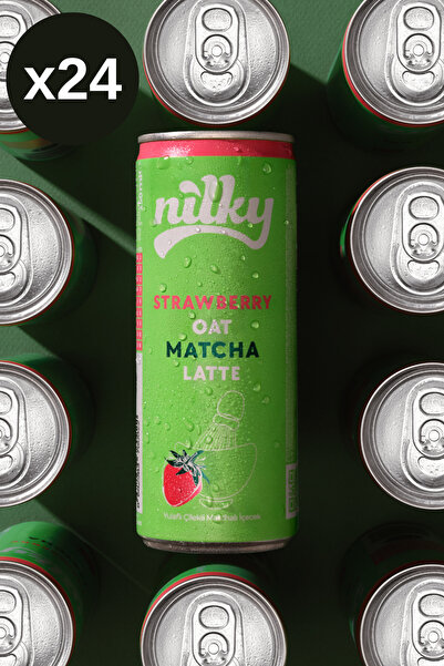 NİLKY Yulaf Sütlü Çilekli Matcha Latte 24x250 ml