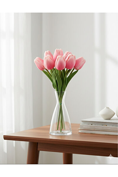 BUKET X Yapay 8Lİ PEMBE ISLAK LALE