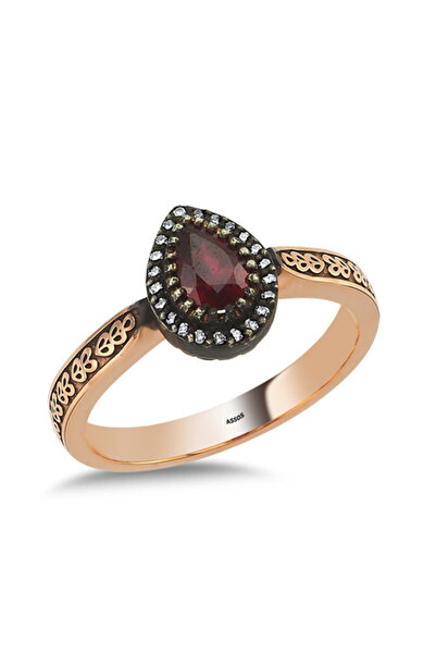 Assos Pırlanta 0.07 Karat Yakut Taşlı Elmas Fantezi Yüzük