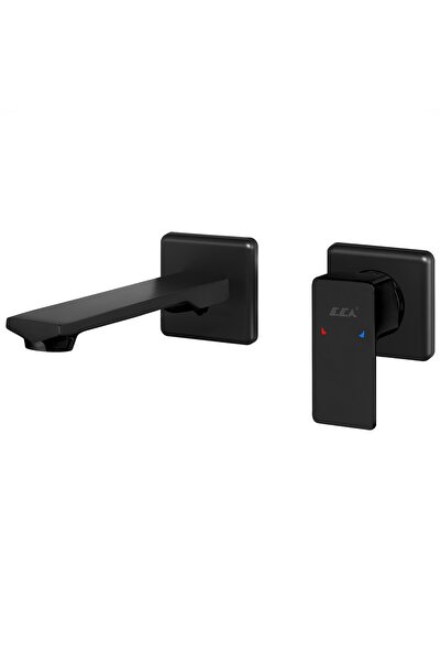 Eca Royal Built-in Sink Faucet Surface Mounted Double Rosette Matte Black1021...