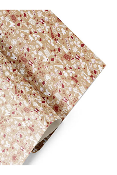 Share the Love مجموعة ورق تغليف هدايا عيد الميلاد باللونين الأحمر والحرفي - و...