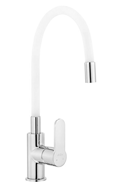 Eca Nita Flexible Spout Kitchen Sink Faucet White Color 102118110