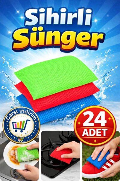 nistabolje 24 komada praktične spužve za sudove, magična spužva za sudopere S...
