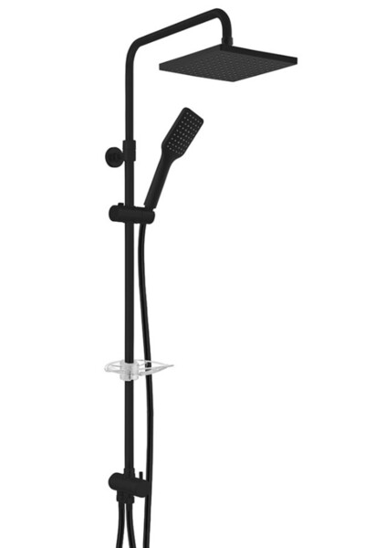 Eca Tiera Teleskobik Kolonlu Banyo Tepe Duş Sistemi Kare Takım Mat Siyah 1021...