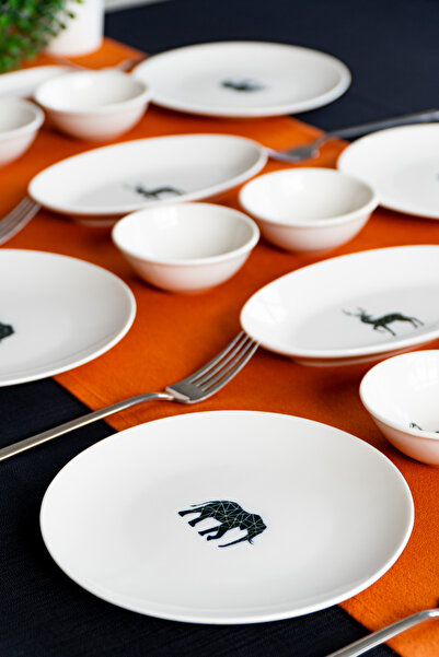 Farika Porselen Origami 16 Parça 6 Kişilik Porselen Kahvaltı Takımı