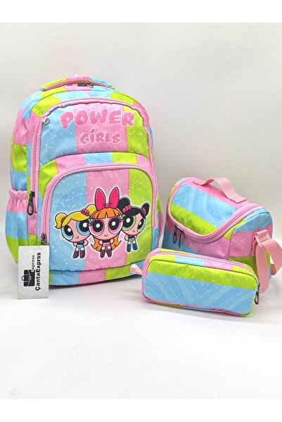 ÇantaExpress حقيبة مدرسية للبنات من الدرجة الأولى، طقم من 3 قطع، حقيبة مدرسية...