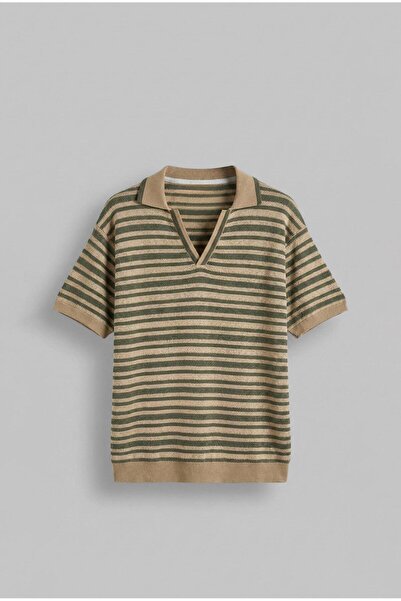 ablukaonline Ανδρικό T-Shirt Oversize με μισό πέτο και διχτυωτό ελαστικό ύφασ...