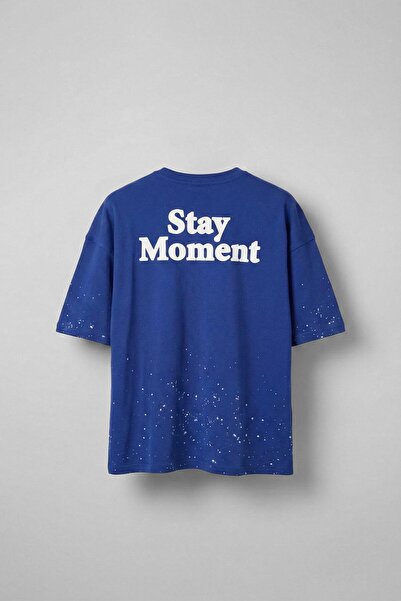 ablukaonline Мъжка тениска с голям размер, с текстуриран принт, 100% памук, т...