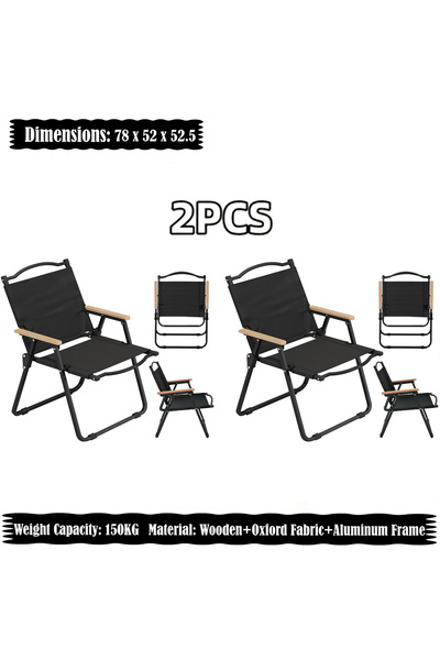 Generic Aluminum Frame Folding Camping Chair With Armrest for Travel Picnic B...