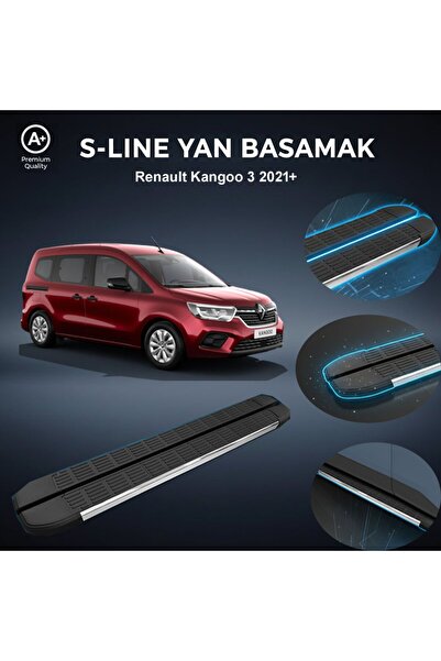 beyaztuning Renault Kangoo 3 S-Line Premium Krom Yan Basamak 2021 Sonrası