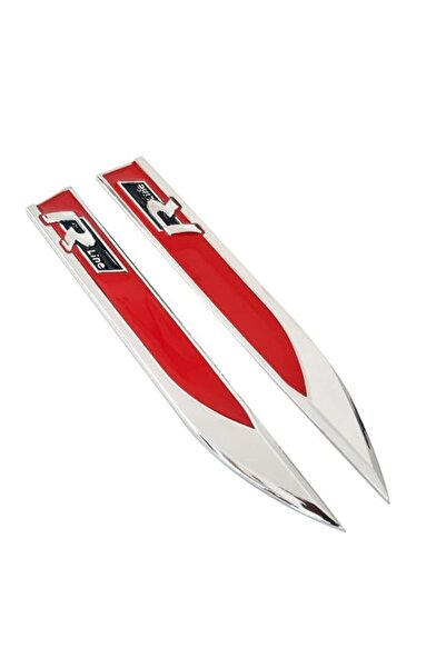 Universal شعار راين لاين للرفرف باللون الأحمر والكروم