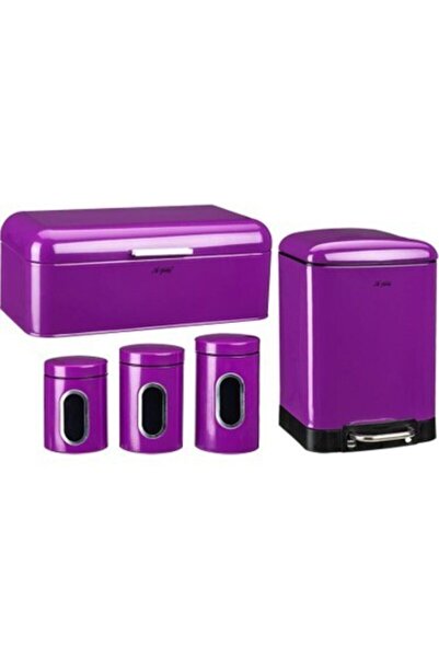 Aryıldız Mutfak Seti, Üçlü Kavanoz, Çöp Kovası Ve Ekmeklik