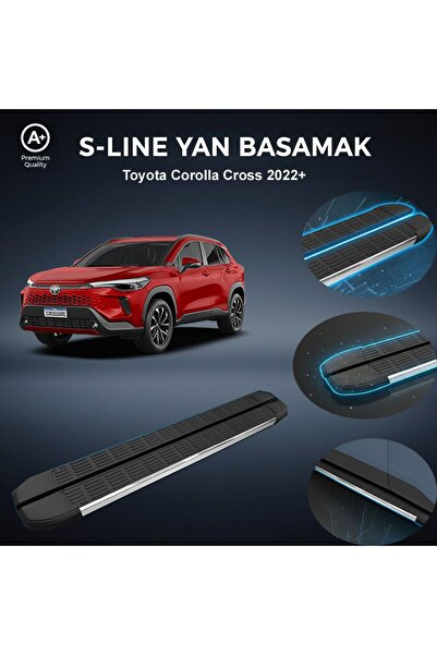 beyaztuning Toyota Corolla Cross S-Line Premium Krom Yan Basamak 2022 Sonrası