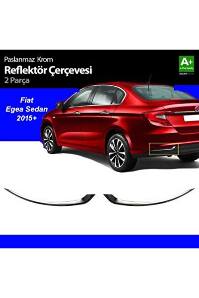 beyaztuning Fiat Egea Arka Reflektör Çerçevesi Kromu Nikelajı Set