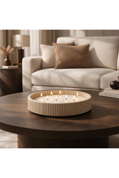 Yalda atelier Handmade Serenity Büyük Boy Çok Fitilli Kokulu Dekoratif Mum – ...