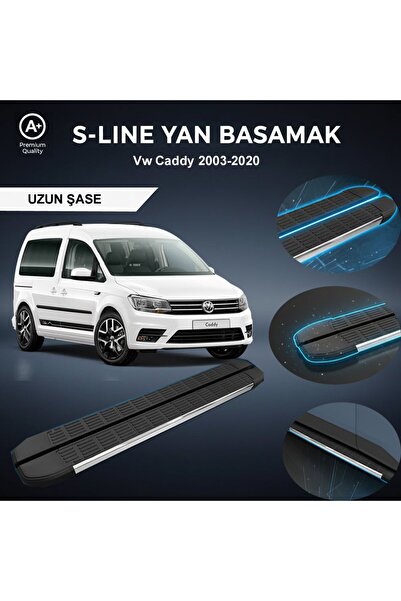 beyaztuning VW Caddy Uzun S-Line Premium Krom Yan Basamak 2003-2020