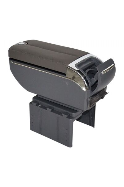 beyaztuning Her Araca Uygun Çok Fonksiyonlu Kolçak Kol Dayama 6 USB li Gri