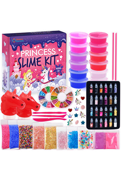 Sensory Elements Princess Slime Kit pentru fetite, Sensory Elements, multicol...