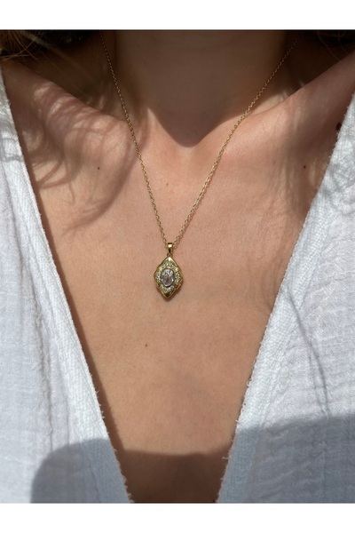 Hora Mücevher İşçilikli Vintage Vibe Çelik Kolye
