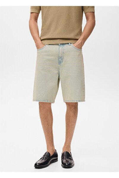 MANGO Man Rahat kesim denim bermuda şort