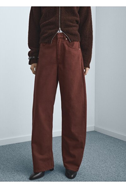 MANGO Woman Orta belli balon jean pantolon