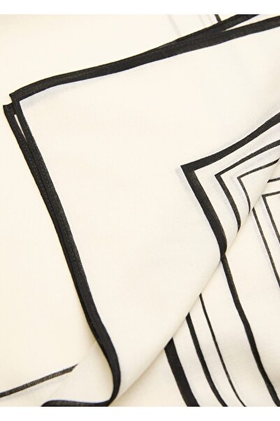 MANGO Woman %100 yün geometrik desenli fular