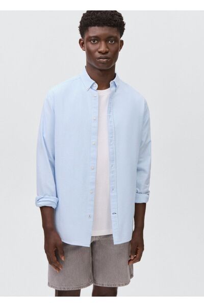 Mango Teen Çizgili Oxford gömlek