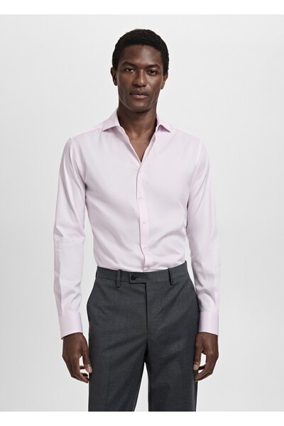 MANGO Man %100 pamuklu slim fit takım gömleği