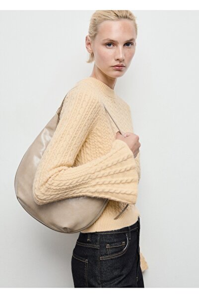 MANGO Woman Strickpullover mit Glockenärmeln und Muster